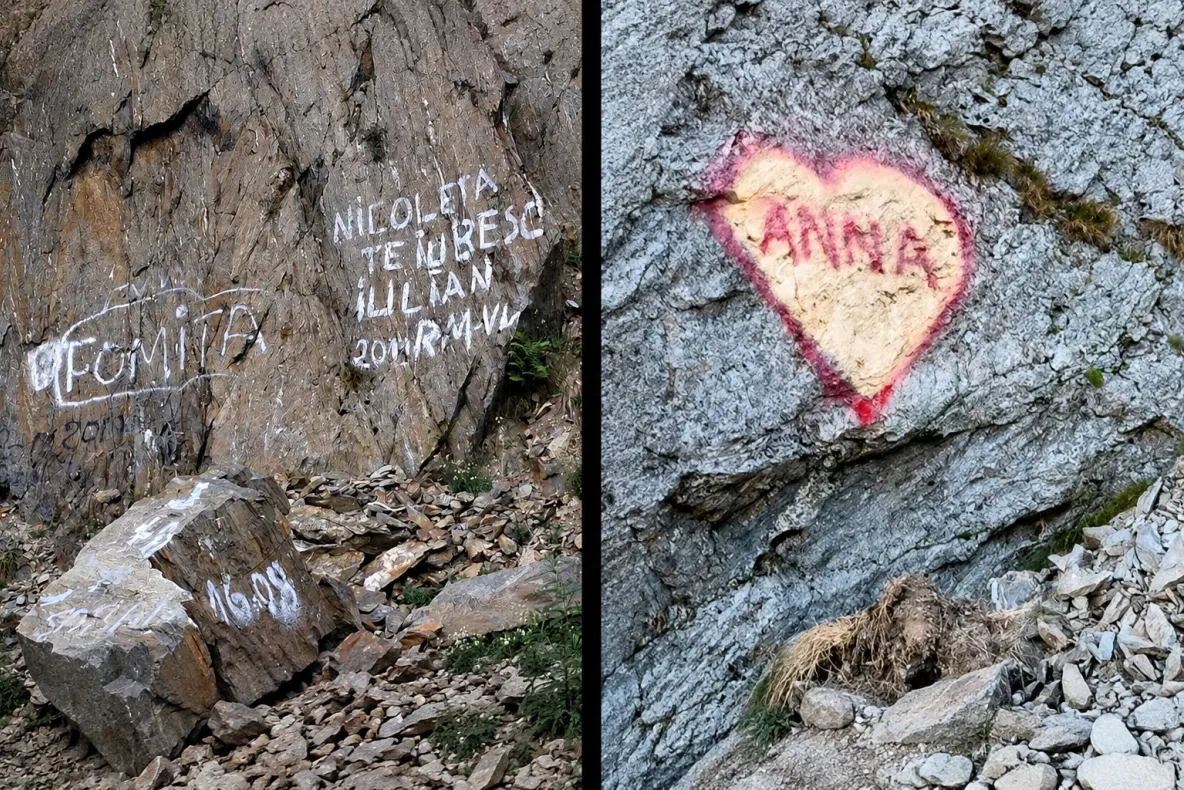 Scandalul inimii desenate pe Transfăgărășan scoate la iveală o problemă mult mai gravă. Ghizii montani: „Nu este un caz izolat”