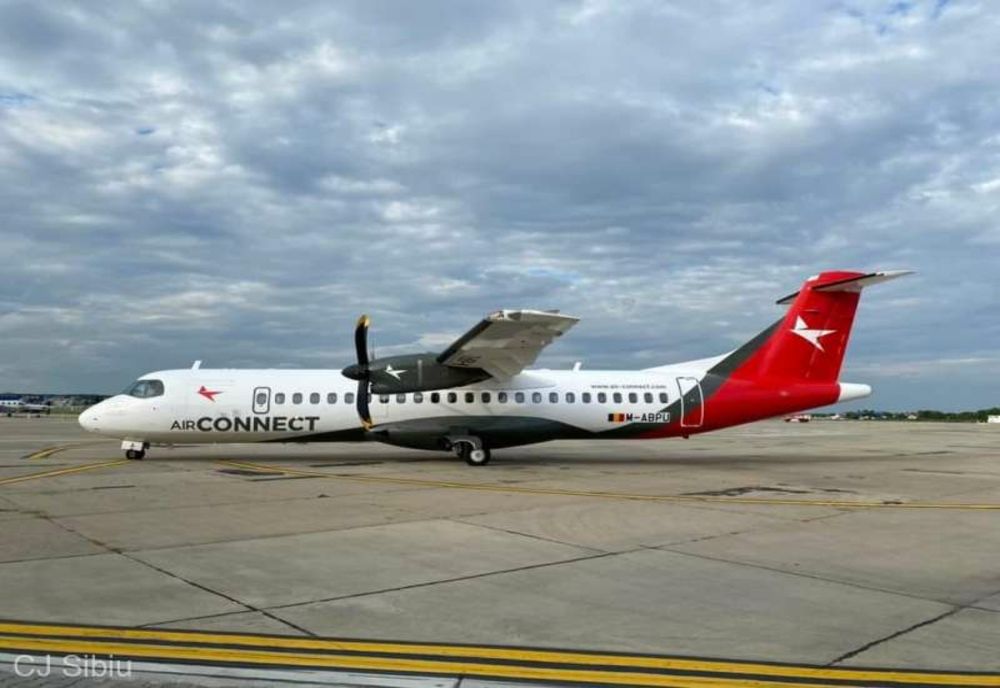 Se reiau zborurile cu avionul pe ruta Sibiu - Bucureşti din 27 martie