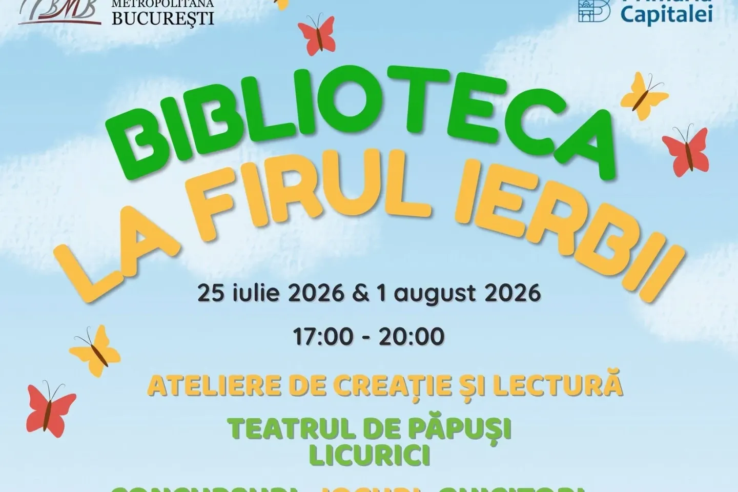 Biblioteca la firul ierbii revine în Parcul Tei!