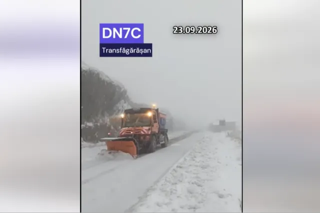 Ninsoare abundentă pe Transfăgărășan. DRDP Brașov avertizează șoferii: "Se circulă în condiții de iarnă"